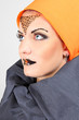 Beautiful woman with creative make-up Beautiful woman with creative make-up