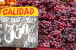 Red grapes at the local market