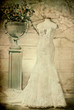 Wedding dress perpared for the bride
