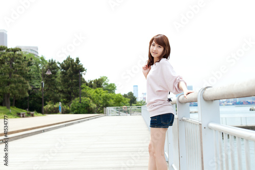 CONTENT::IMG::TITLE::Photo: Beautiful young women of summer. Portrait of asian Beautiful young women of summer. Portrait of asian