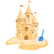 Vector illustration of a sandcastle