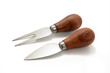 Knife and fork for hard cheese and parmigiano