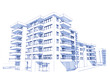 Sketch idea, drawing of building