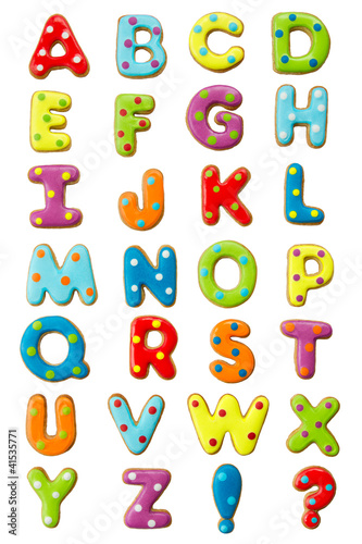 Foto: Cookie alphabet Cookie alphabet