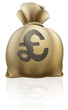 Pound sterling sign sack