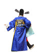 chinese traditional opera actor with white isolated background