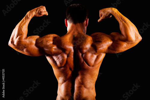 Photo: rear view of bodybuilder top rear view of bodybuilder top