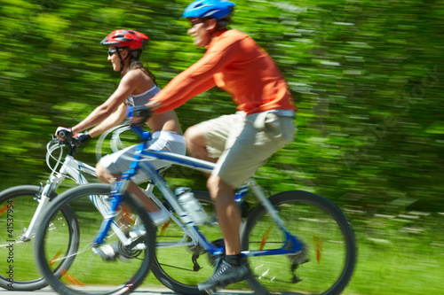 Photo: Cyclists in motion Cyclists in motion
