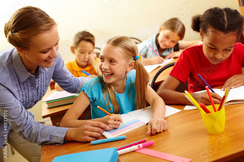 Photo: Pupil and teacher Pupil and teacher