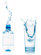 Water Glass And Bottle Isolate...