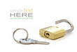 Gold Padlock. Isolated on white background. Gold Padlock. Isolated on white background.
