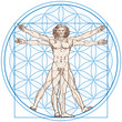 Vitruvian Man (Leonardo da Vinci) and Flower of Life