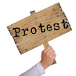 Schild Protest
