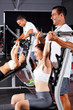 fitness women and personal trainers in gym