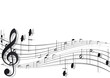 Musiknoten mit Schwung