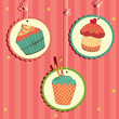 Cute retro cupcake
