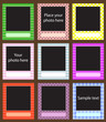 Vector photo frame set for scrapbook