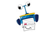 Cartoon Robot, outer space set (illustration) Cartoon Robot, outer space set (illustration)