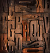 antique wooden types