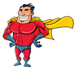 Cartoon Superhero in a classic pose Cartoon Superhero in a classic pose