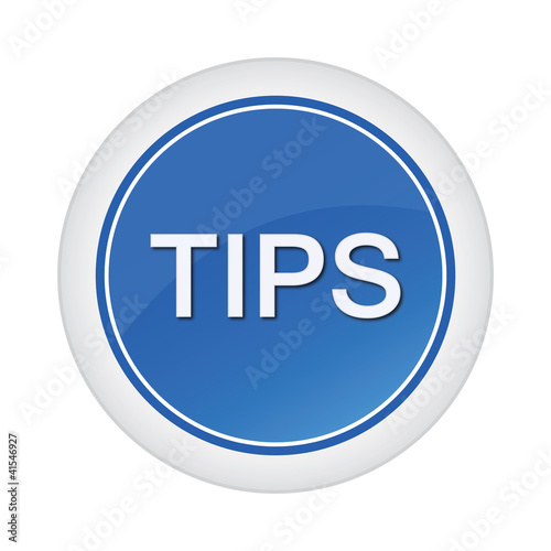 Vektor: tips blue glossy button tips blue glossy button