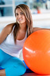 Photo: woman at the gym smiling woman at the gym smiling