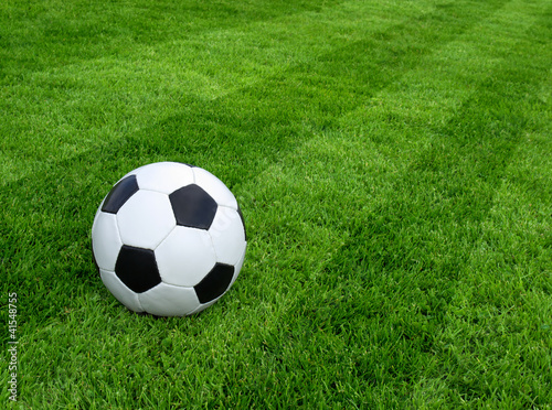 Photo: Fußball auf Rasen Fußball auf Rasen