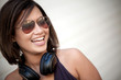 Woman with headphones