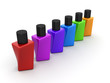 Multi color nail polish set 3d object