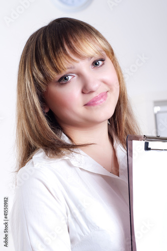 Photo: beautiful businesswoman with tablet beautiful businesswoman with tablet