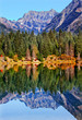 Gold Lake Reflection Mt Chikamin Peak Snoqualme Pass Washington