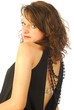 Sexy brunette woman in elegant evening dress 328 Sexy brunette woman in elegant evening dress 328