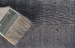 old wood texture and paintbrush