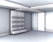 3d stand for exhibit in the grey interior