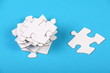 Blank White Jigsaw Pieces