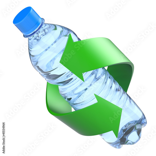 Illustration: Plastic bottle recycling concept Plastic bottle recycling concept