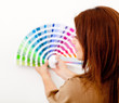 Woman with color guide