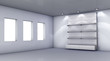 3d stand for exhibit in the grey interior