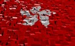 Hong Kong flag on blocks illustration