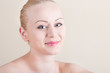 Nude smiling girl with natural make up