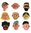 People characters - plasticine heads collection