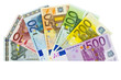 Ein Fächer mit Eurobanknoten