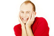 Young man with positive facial expression Young man with positive facial expression