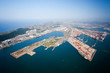 overhead view of durban harbor, south africa overhead view of durban harbor, south africa