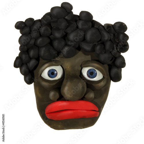 Photo: Plasticine negro head Plasticine negro head