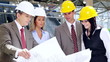 Video: Architect and a group of engineers. Architect and a group of engineers.