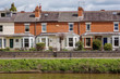 river with houses