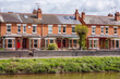 river with houses