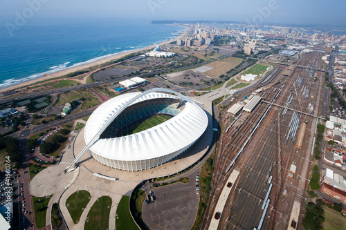 Photo: aerial view of durban city, south africa aerial view of durban city, south africa