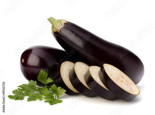 Photo: eggplant or aubergine and parsley leaf eggplant or aubergine and parsley leaf